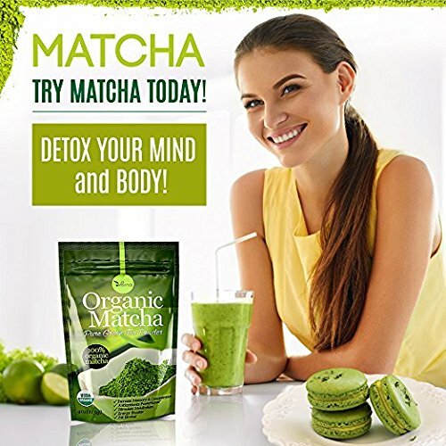 Organic Matcha Green Tea Powder for Latte Unsweetened Culinary Grade 4 Pack