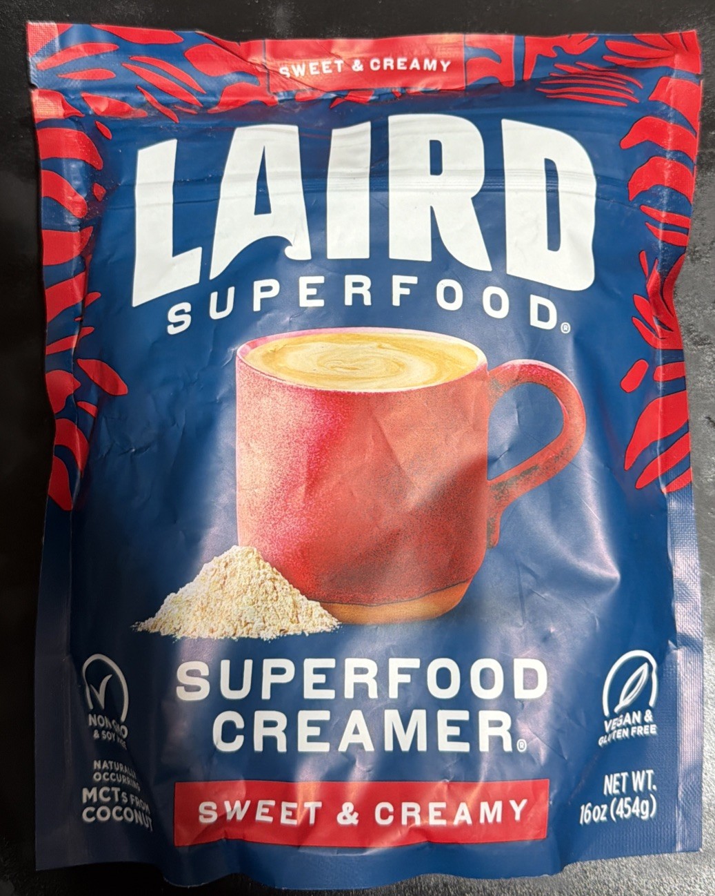 Laird Superfood Creamer Sweet & Creamy 16oz Vegan Gluten Free Dairy Free Non-GMO