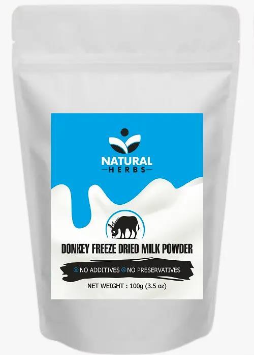100% PURE NATURAL HERBS DONKEY MILK POWDER FREEZE DRIED 200gm (3.5 Oz)