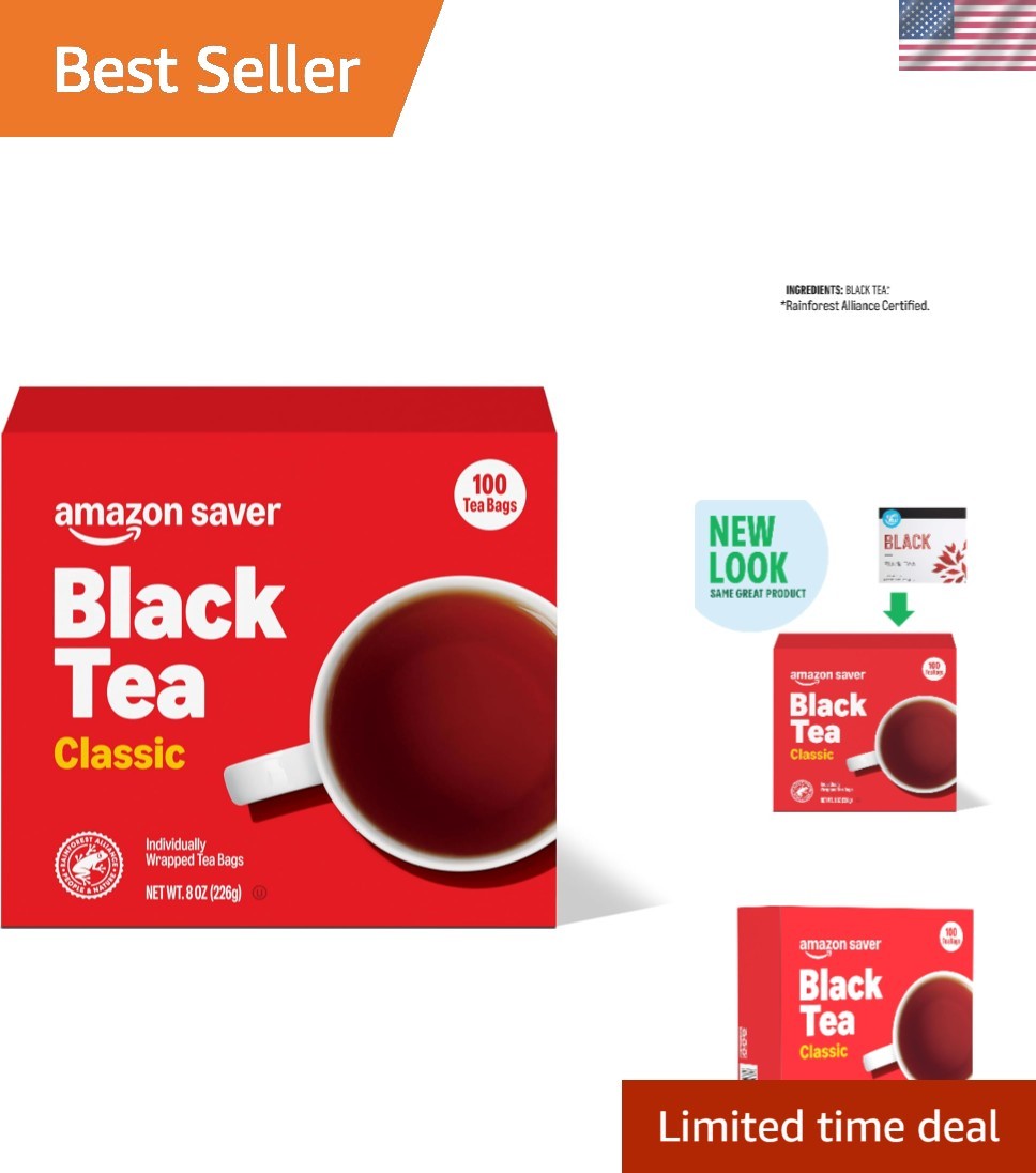 Enjoy 100 Classic Black Tea Bags – Effortlessly Elegant & Health-Boosting