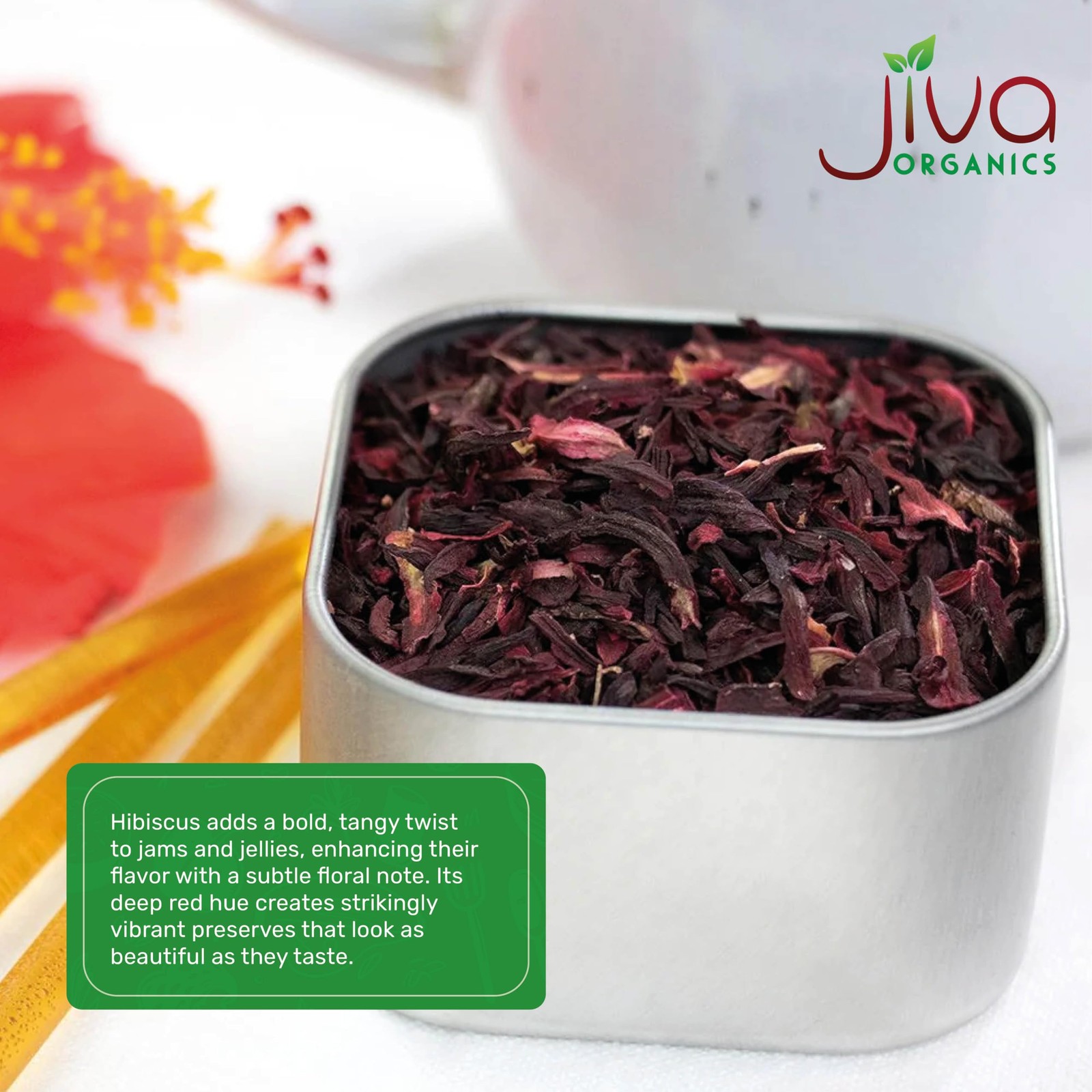 Organic Hibiscus Flowers 1 LB Bulk – 100% Pure, Cut & Sifted, Gluten Free,