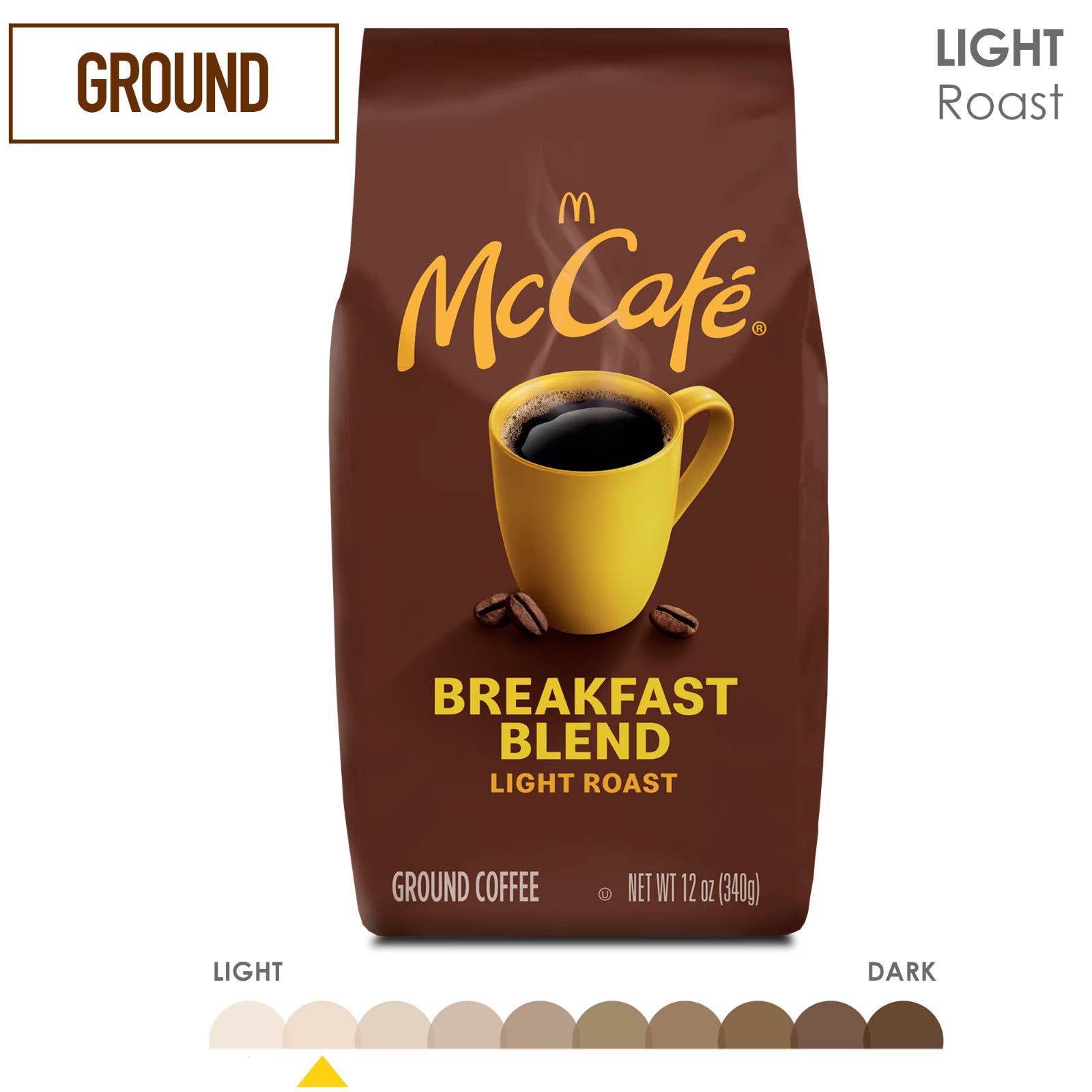 McCafe Breakfast Blend, Light Roast, Ground Coffee, 12 oz