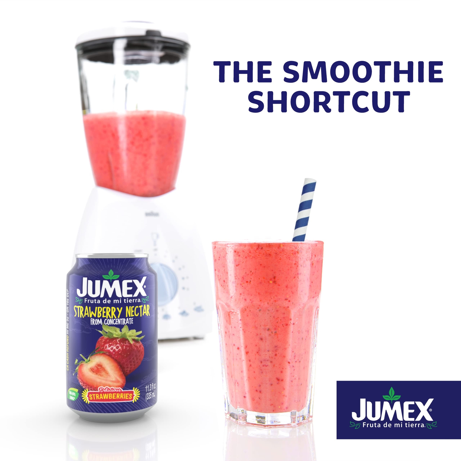 Jumex Strawberry Juice Nectar 24 Pack 11.3 Fl Oz Refreshing Tropical Flavor