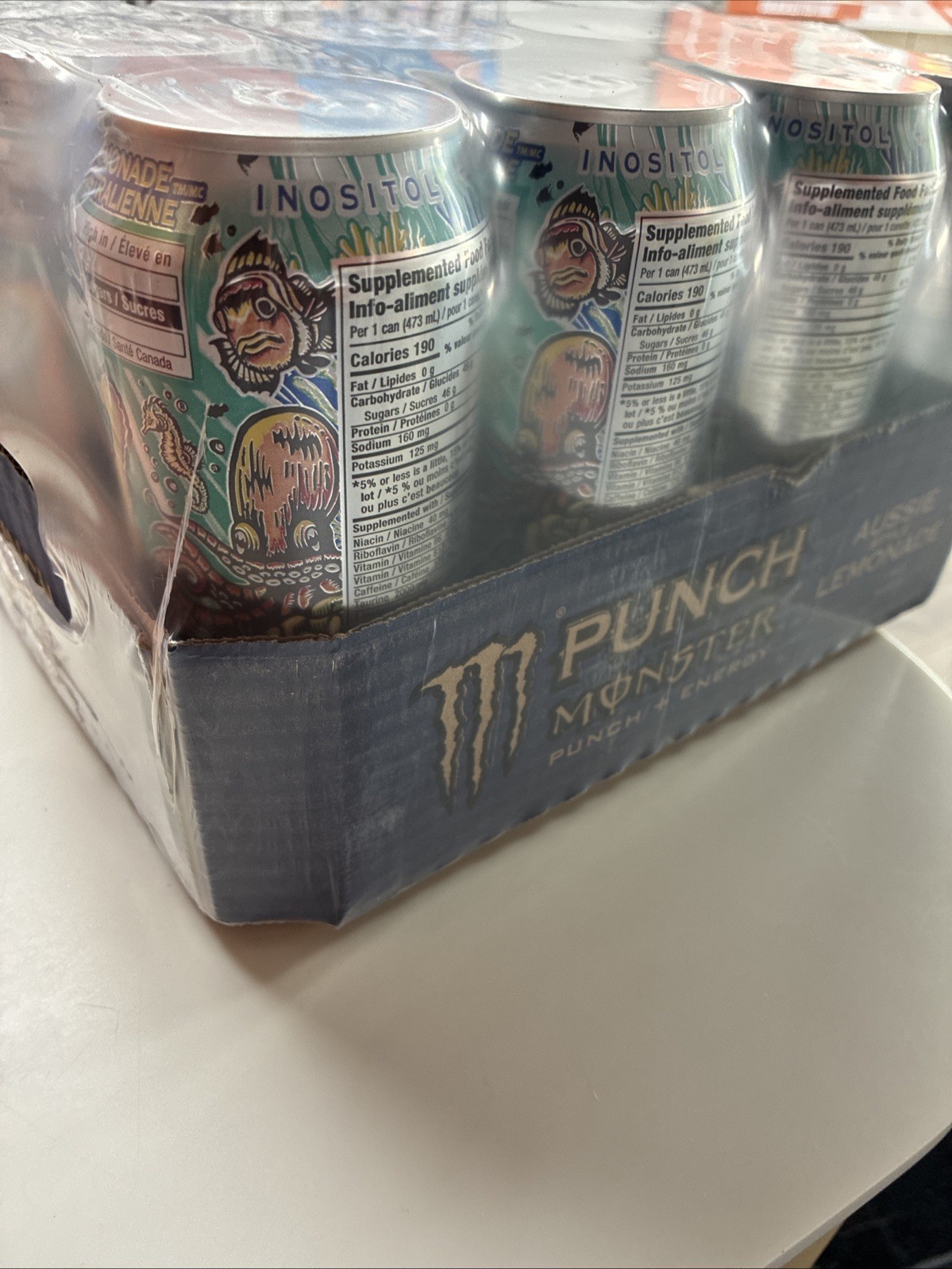 (12 Pack) Monster JUICE Exotic Aussie Style Lemonade Sports Energy Drink, 16 Oz