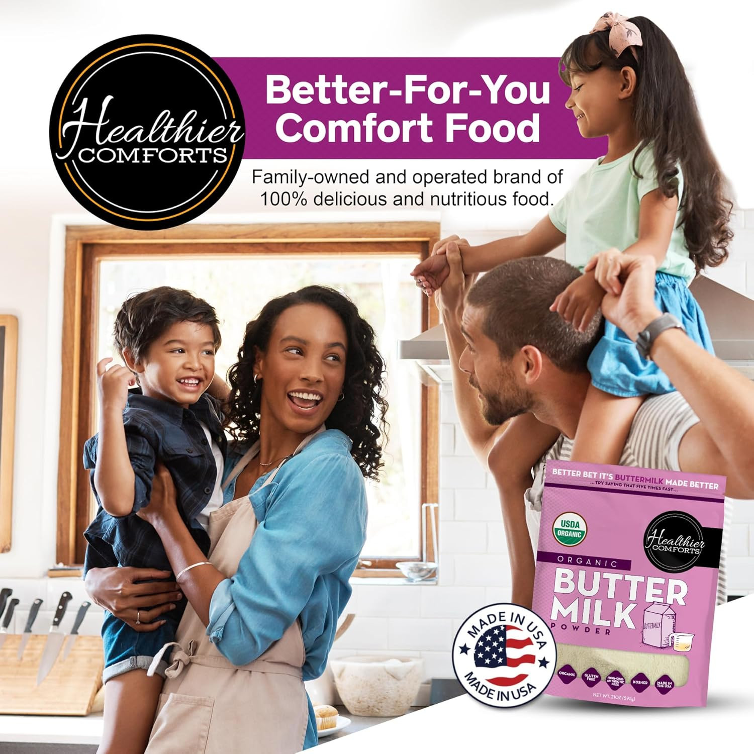 Organic Buttermilk Powder | USDA Certified, Kosher, Gluten Free, Non-Gmo | Ba…