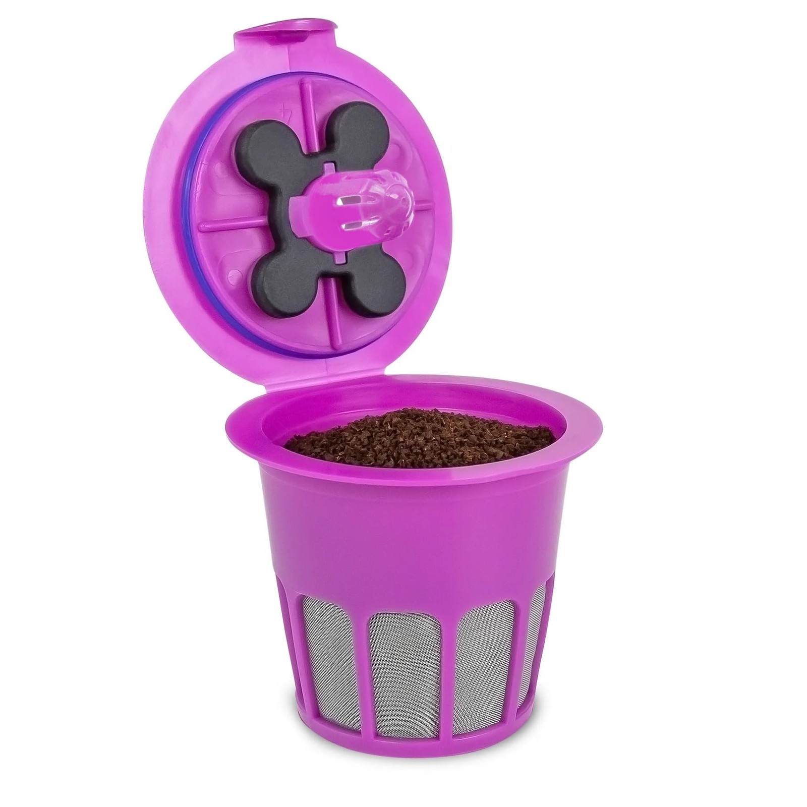 PERFECT POD Universal Café Flow, Reusable Filter Cup for Keurig® 1, Purple