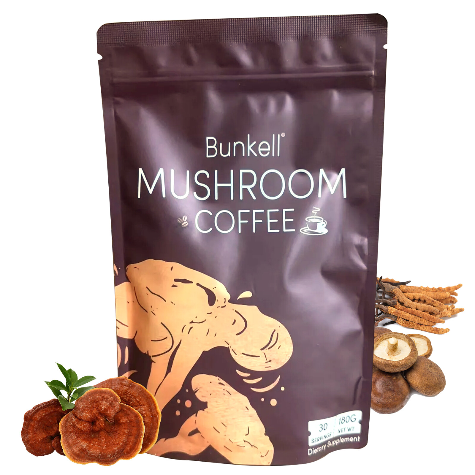 Mushroom Coffee ☕ 30 Servings for Brain & Immune Support – Free Shipping 🚚