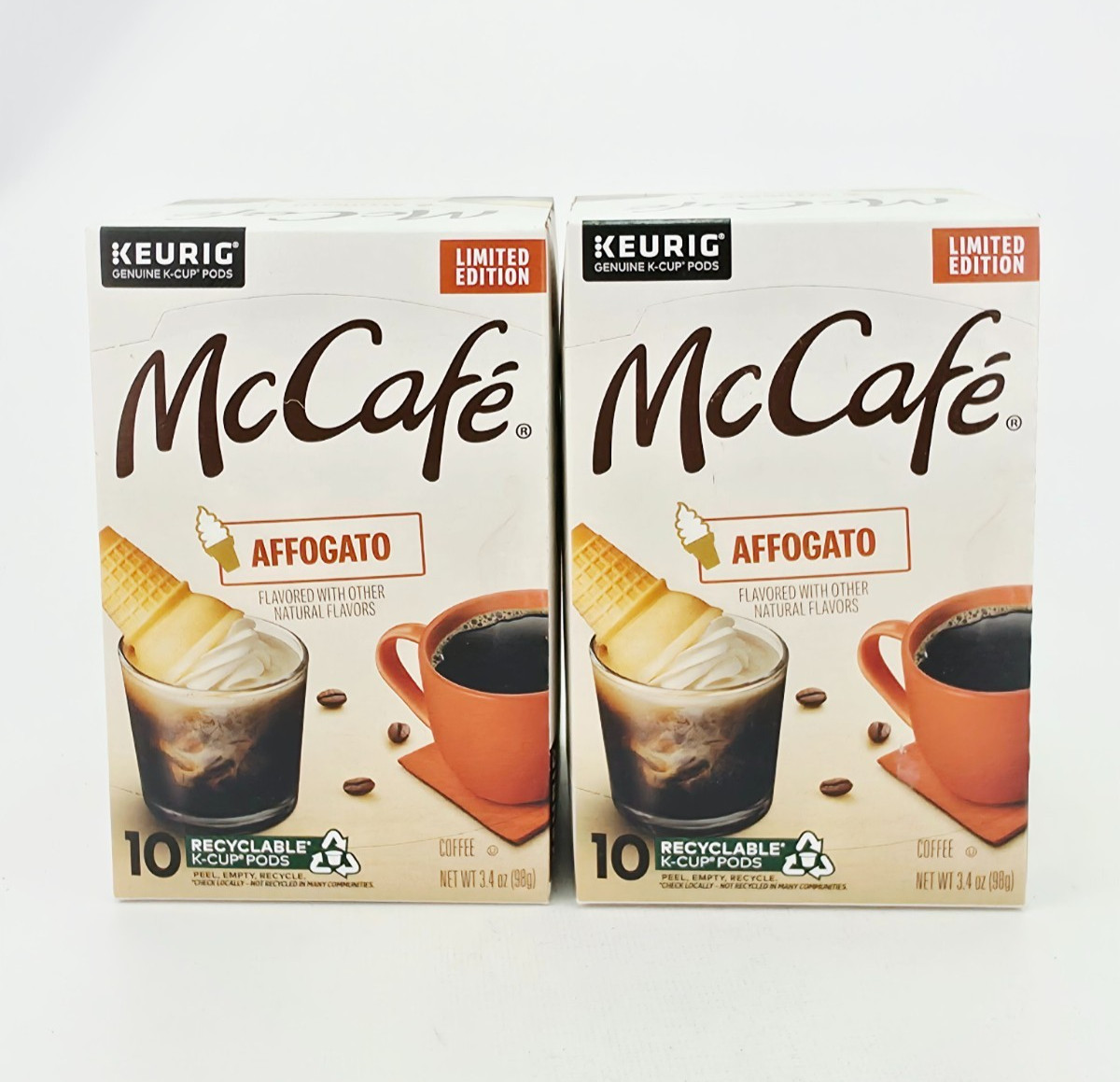 Keurig McCafe K Cups Coffee Pods Affogato Ice Cream Light Roast bb5/26 Lot of 2