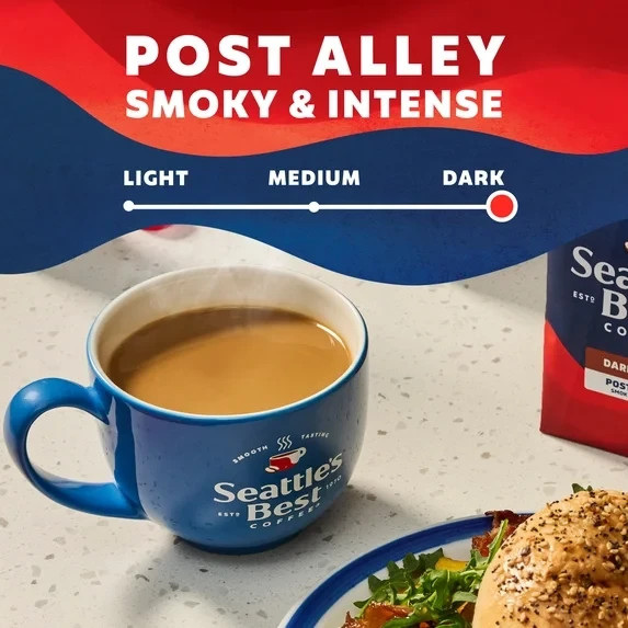 Seattle’s Best Coffee, Post Alley, Dark Roast, Ground Coffee, 100% Arabica 12 oz