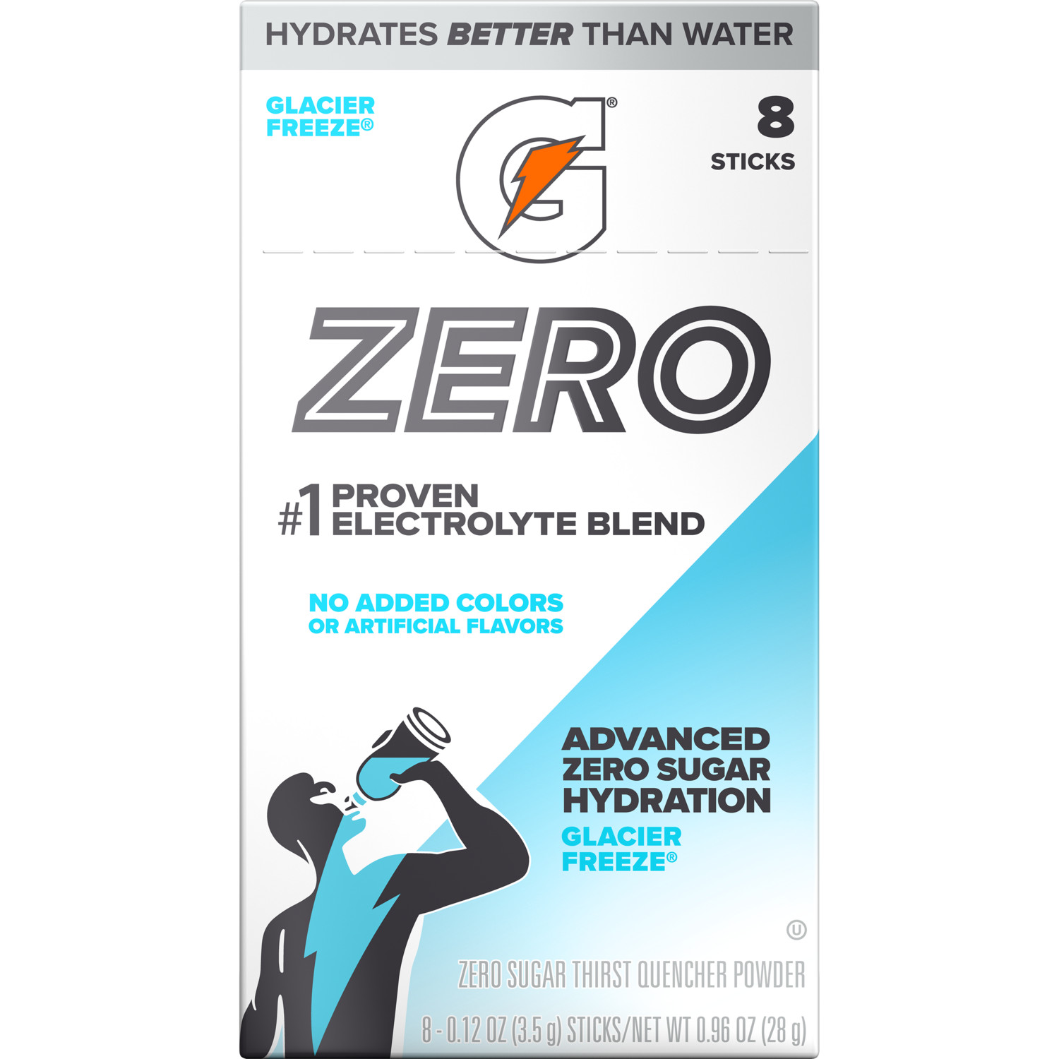 GATORADE ZERO Single Packets SUGAR FREE (10 servings x 1 box) QUICK STICKS DRINK