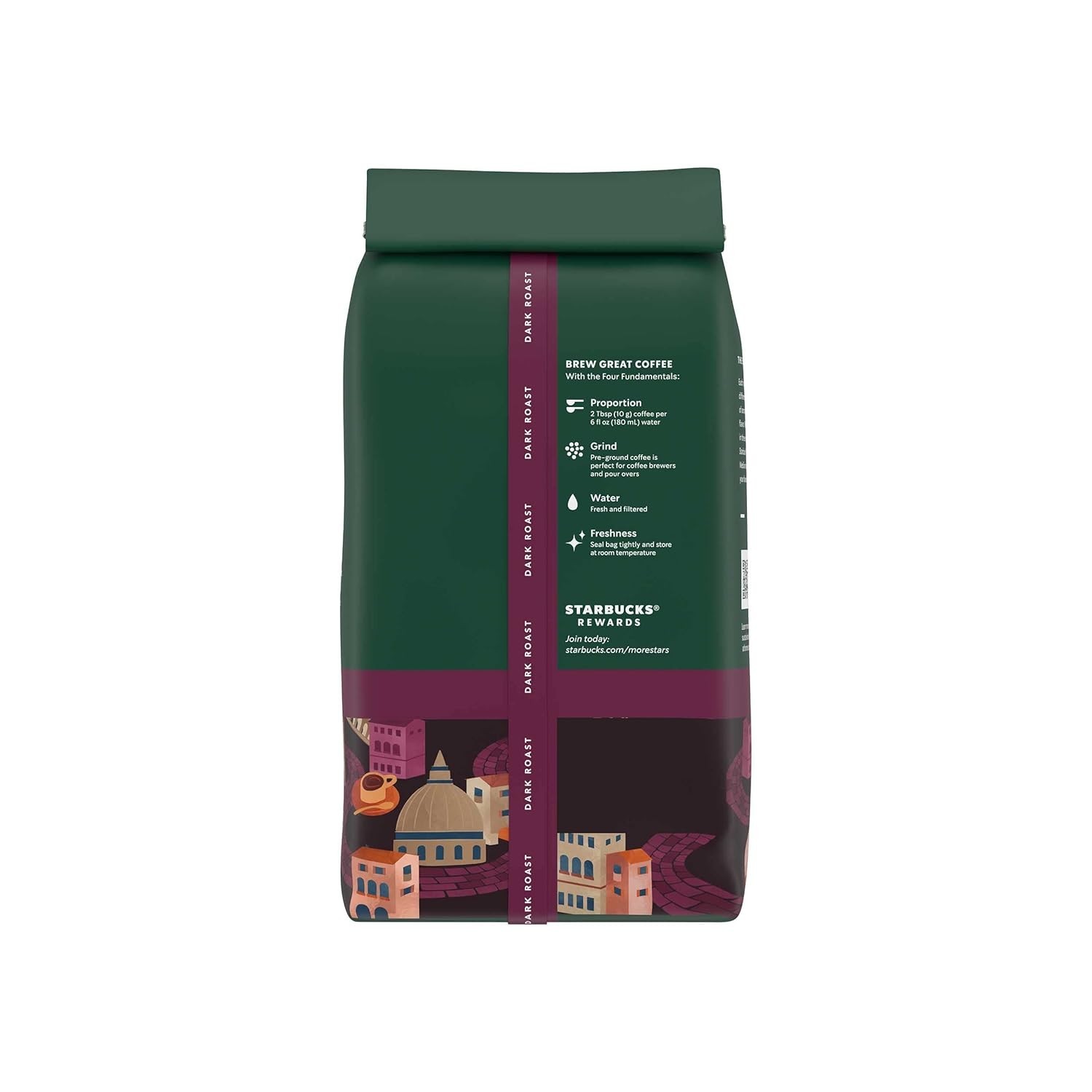 Starbucks Ground Coffee, Dark Roast Hot or Iced Coffe Six 12 oz Bags​