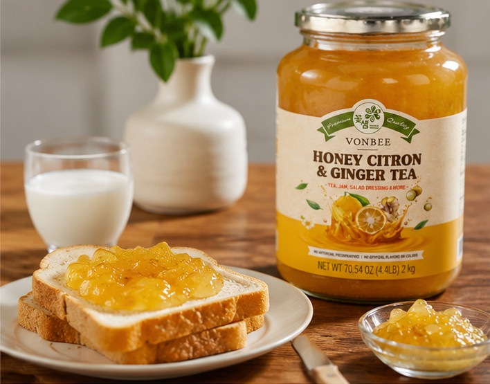 2 Pack Vonbee Honey Citron and Ginger, 4.4lb