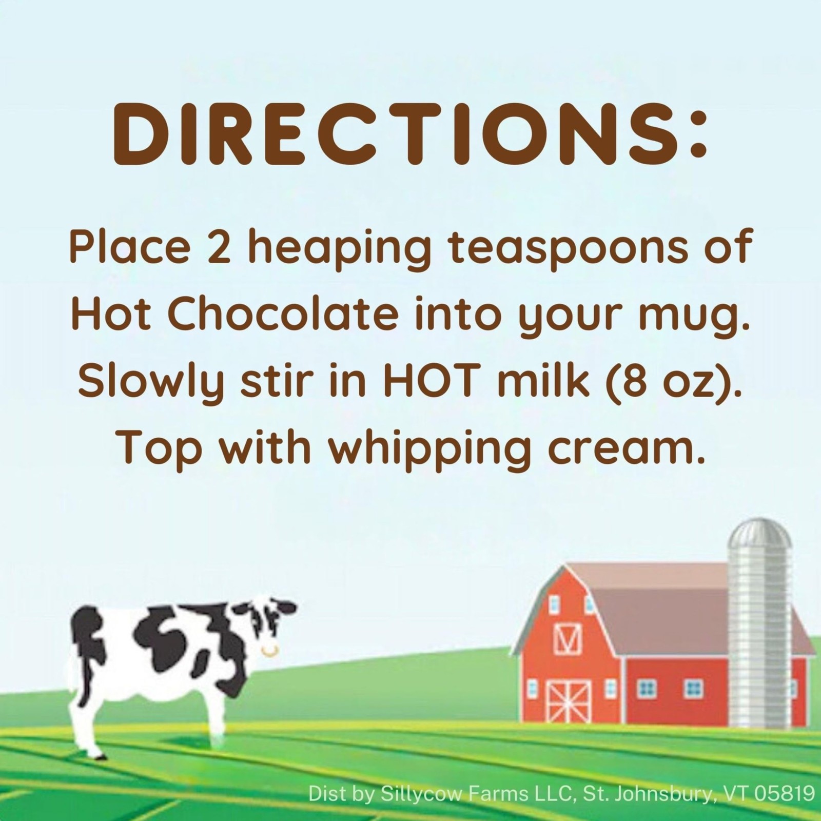 Sillycow Farms Dairy Free Hot Chocolate Mix 16.9 Oz Gluten Free Rich Cocoa Drink