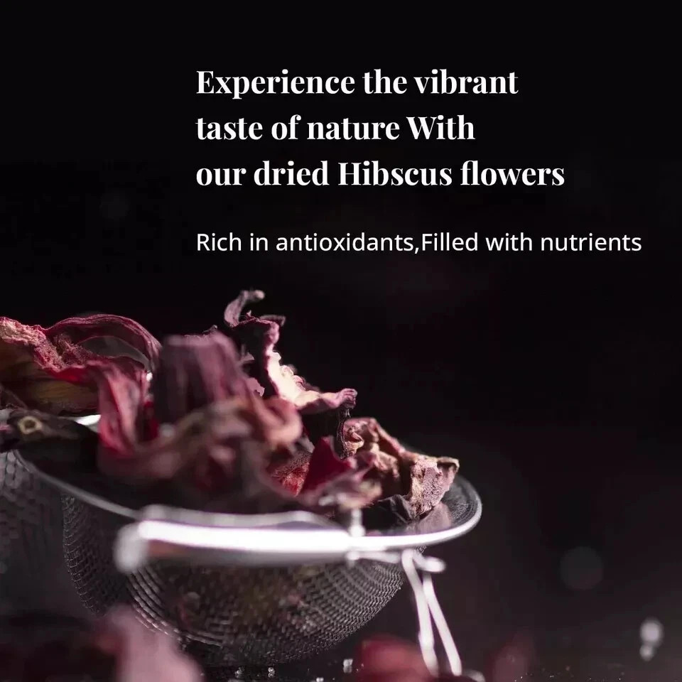 Dried Hibiscus Flowers Cut & Sifted, Flor de Jamaica, Hibiscus Tea Jamaica 100g