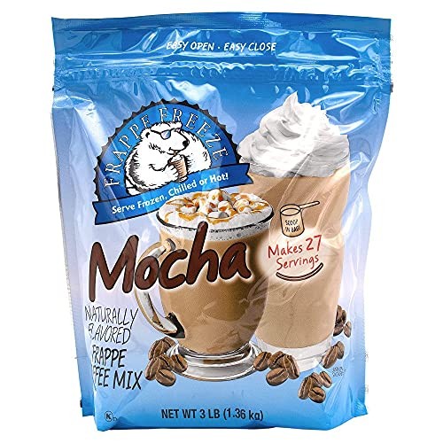 Davinci Gourmet Frappe Freeze Frappe Coffee Mix, Mocha, 3 Lb Bag, 27 S