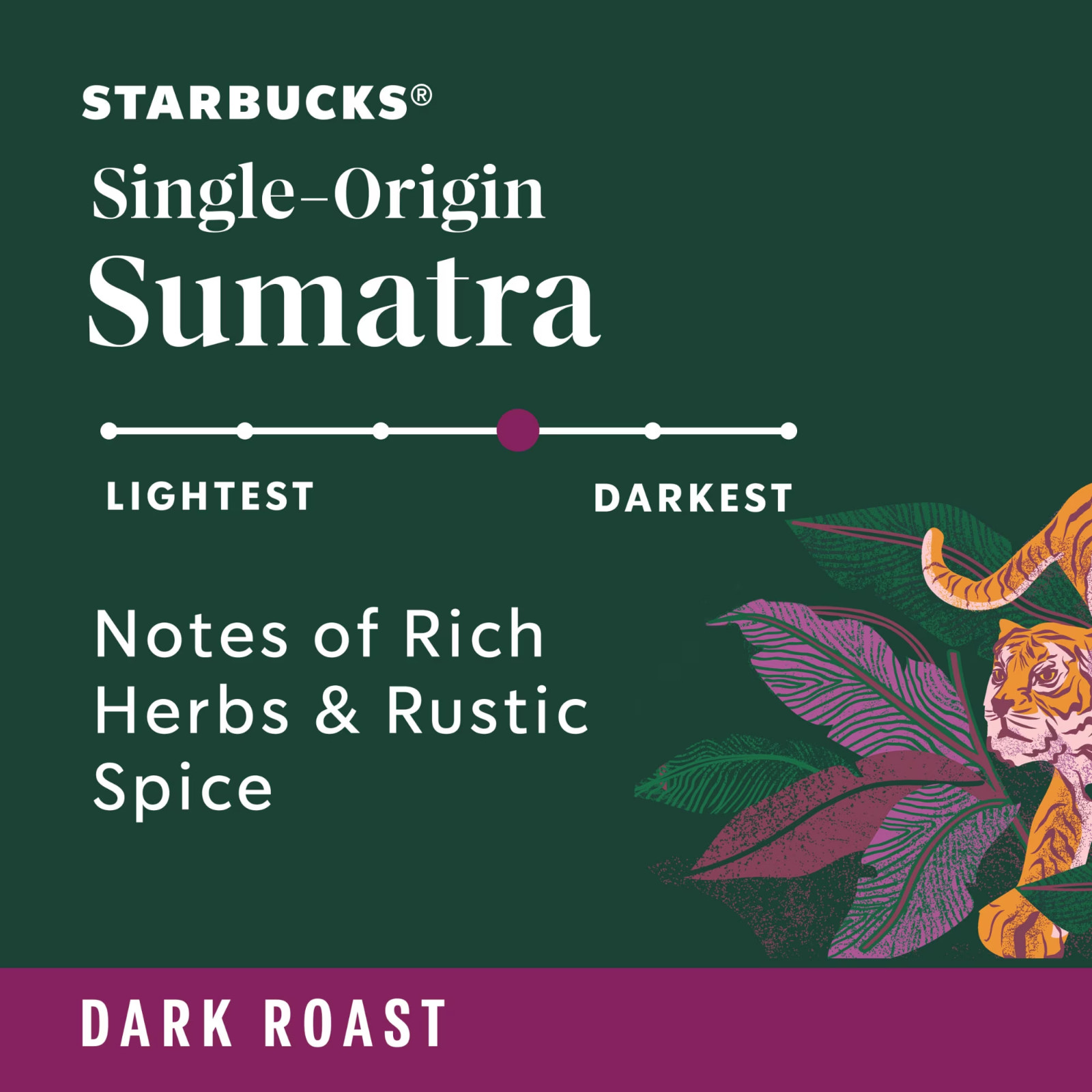 Starbucks Single-Origin Sumatra,Ground Coffee, Dark Roast Hot or Iced Coffee12oz
