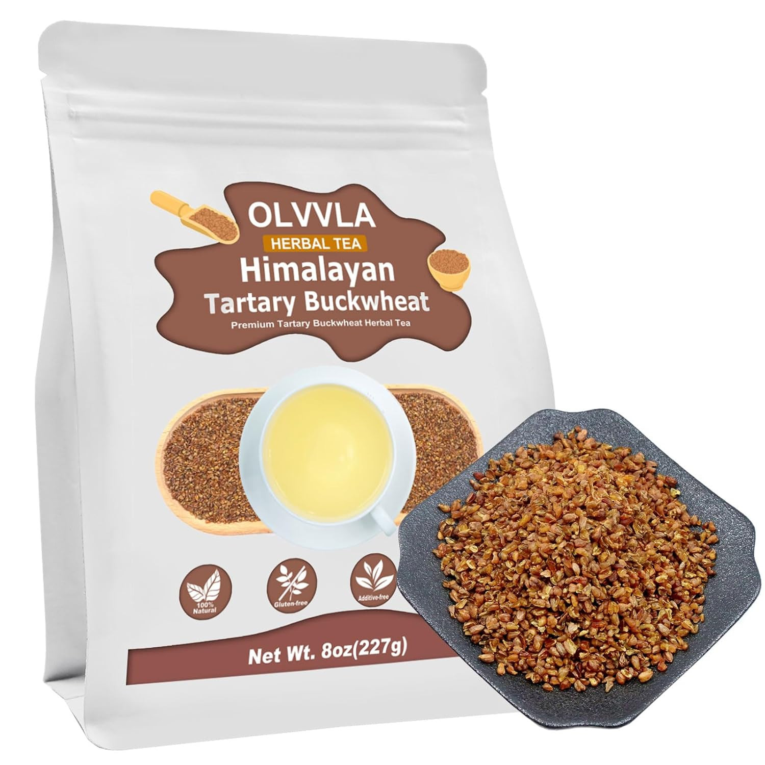 Olvvla – Himalayan Tartary Buckwheat – 8Oz/227G – Premium Roasted Buckwheat Tea