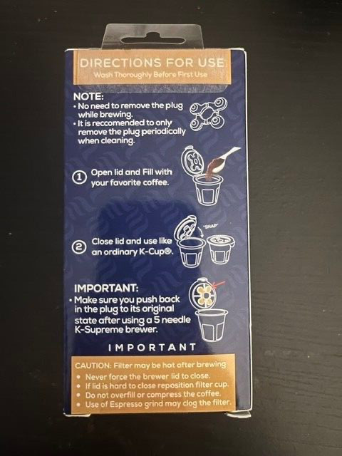 PerfectPod Universal Cafe Cup, for Keurig Brewers, Reusable, K11220, New