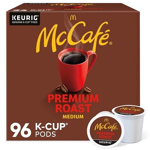 McCafé Premium Roast Coffee Keurig K-Cup Pods, Medium Roast, 96 Count