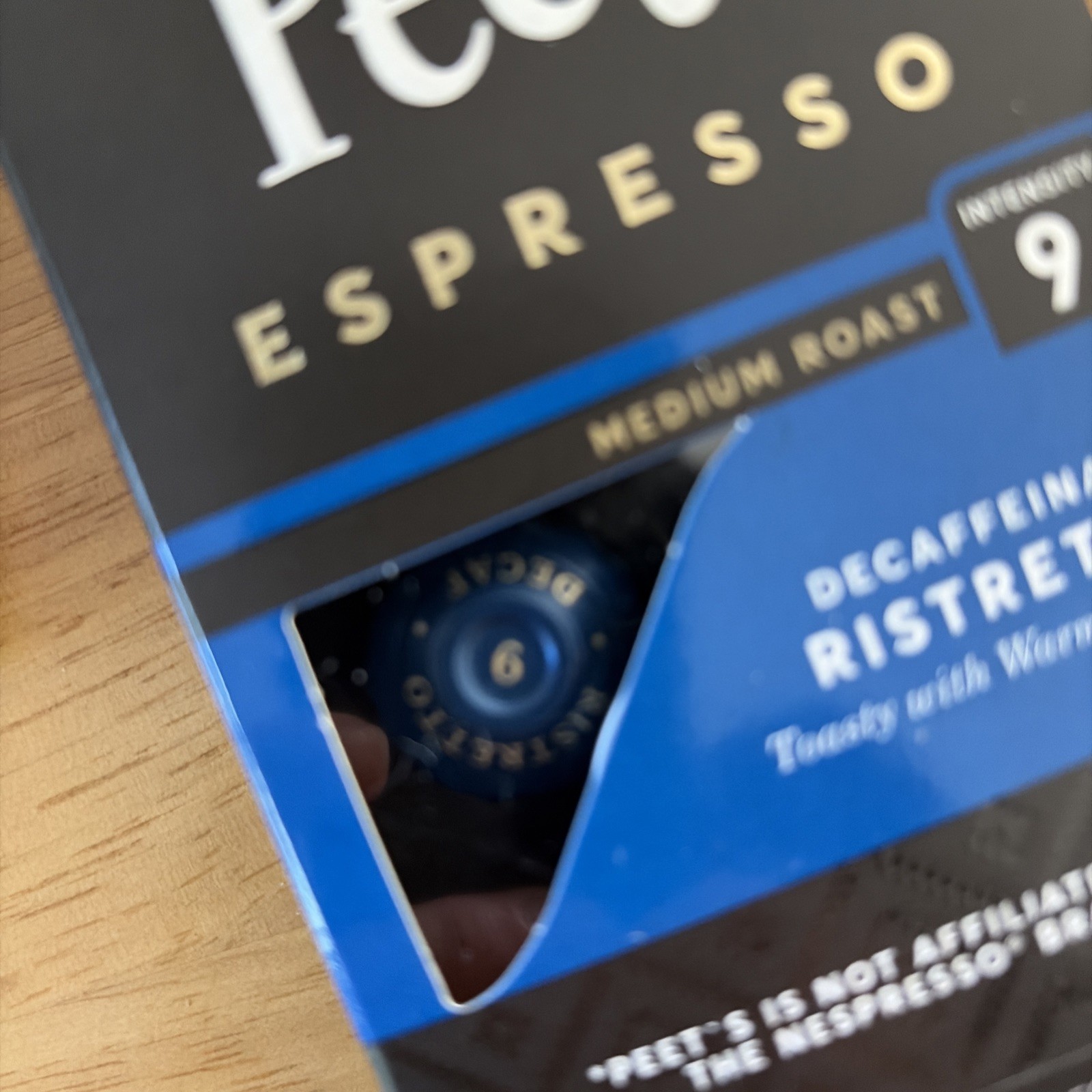 6 Peet’s Coffee Espresso Decaffeinato Ristretto 60 Caps exp 1/2027 Nespresso