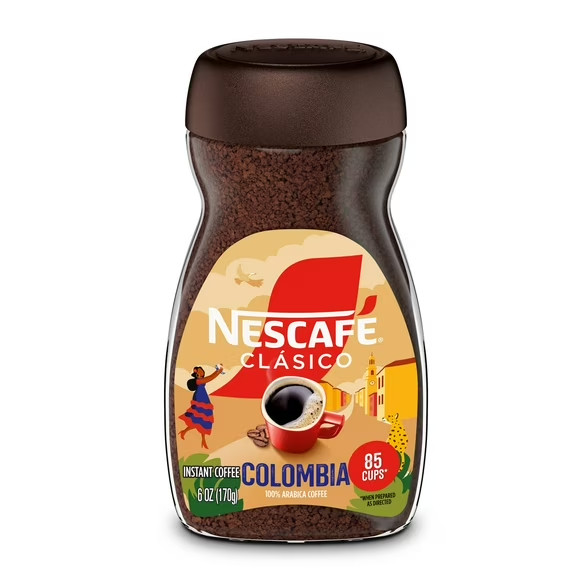Nescafe Clasico Colombia Medium Roast Instant Coffee, 6 oz Free shiping