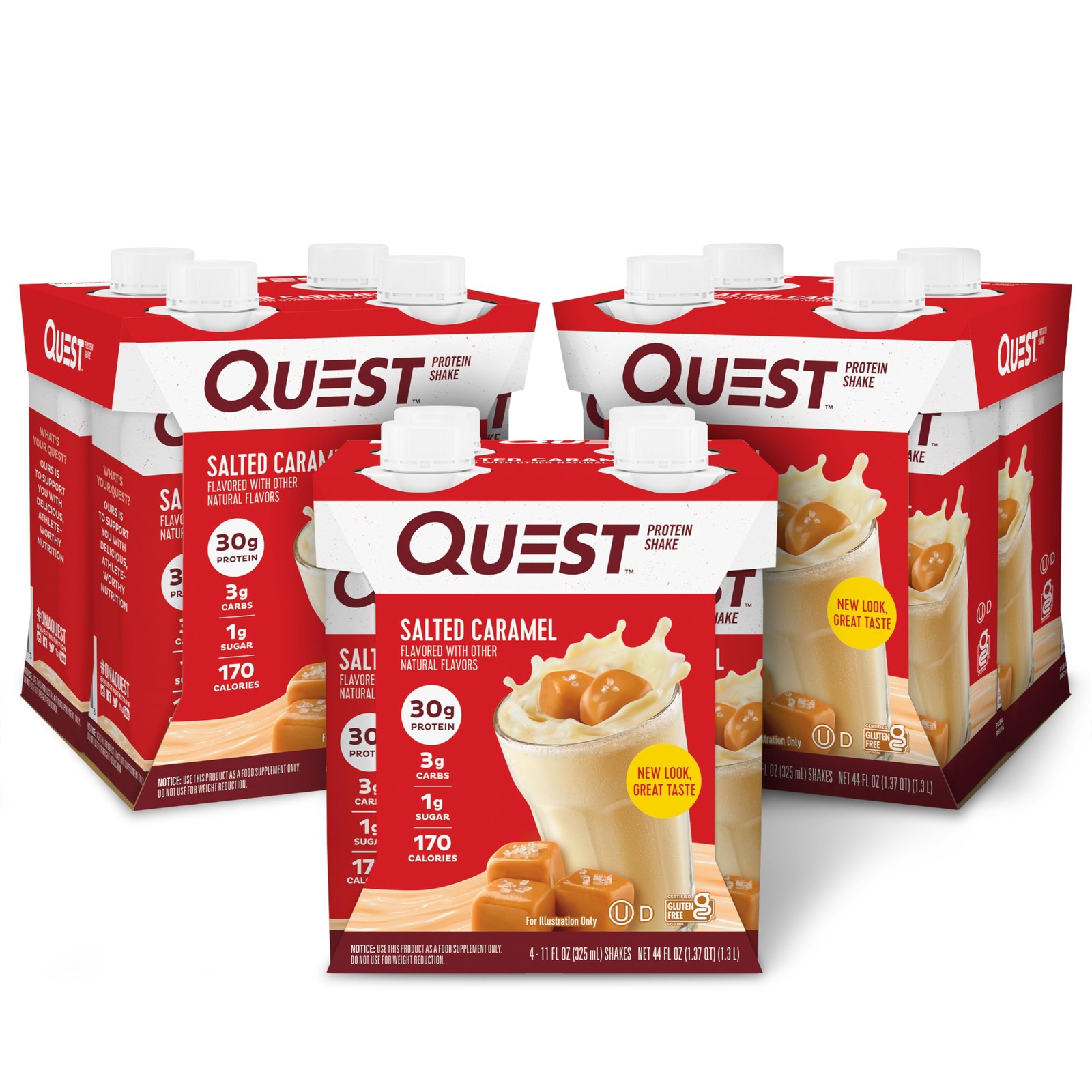 Quest Nutrition Ready to Drink Salted 11 Fl Oz (Pack of 12), Pale yellow