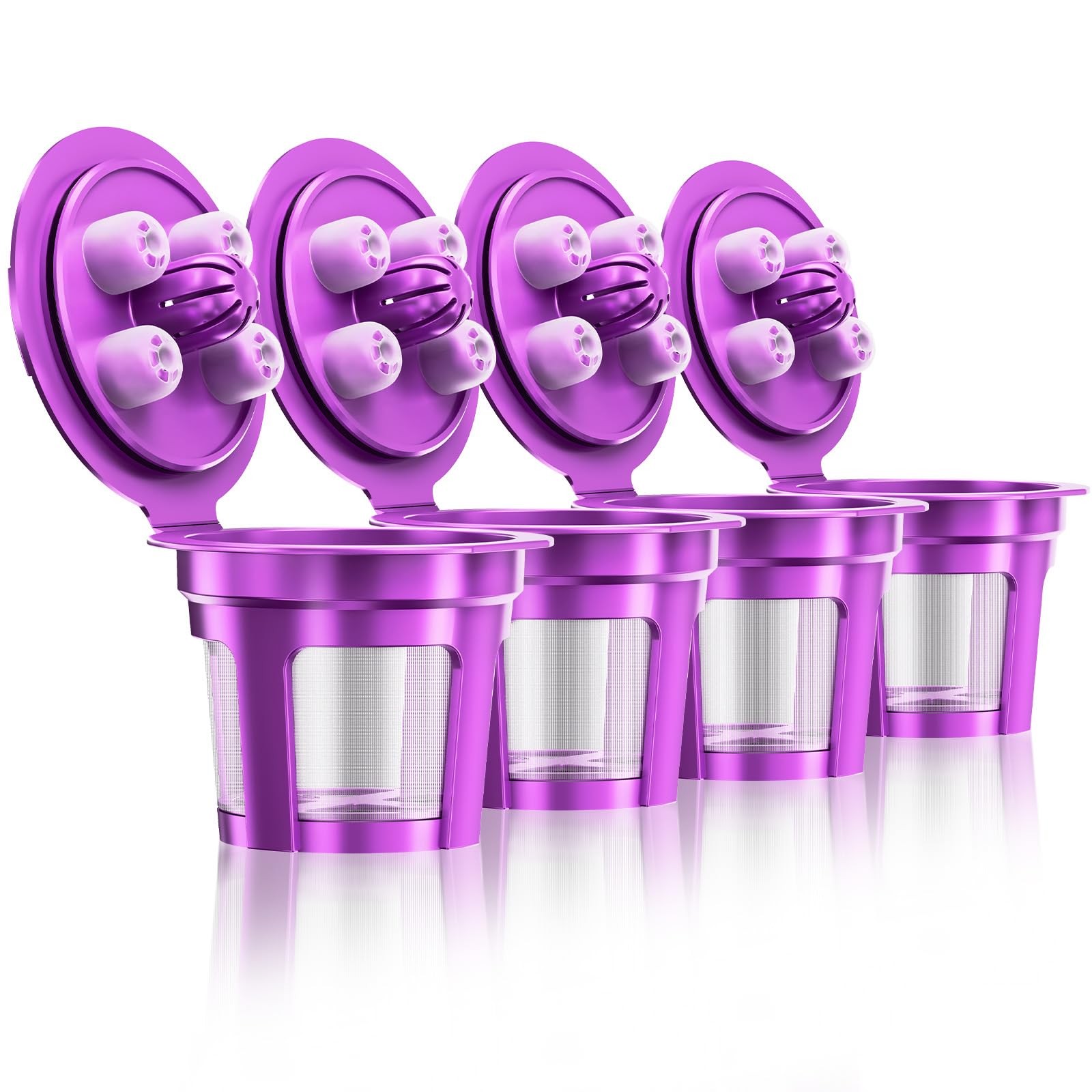Universal 5-Hole Refillable Coffee Pods for K-Cups | Reusable five-hole, Pink