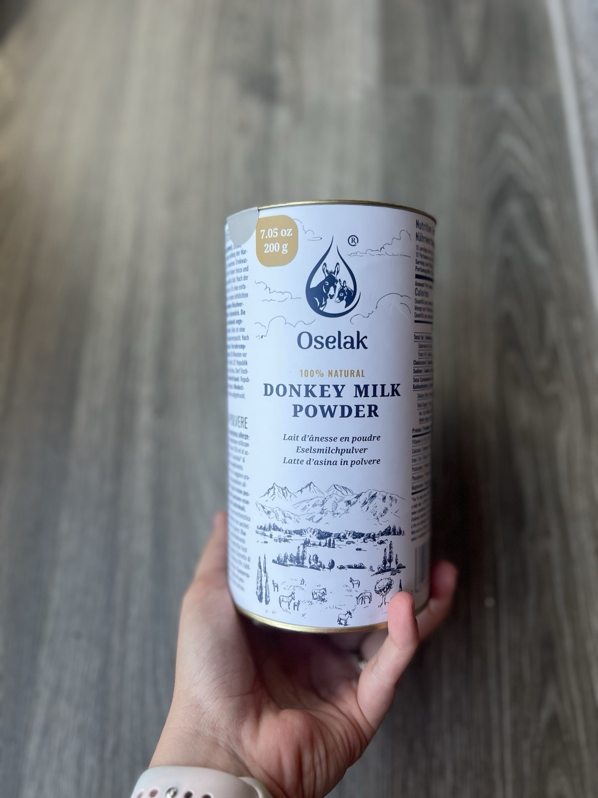 OSELAK Donkey Milk Powder 200g, Pure and 100% Natural, High in Calcium, Iron