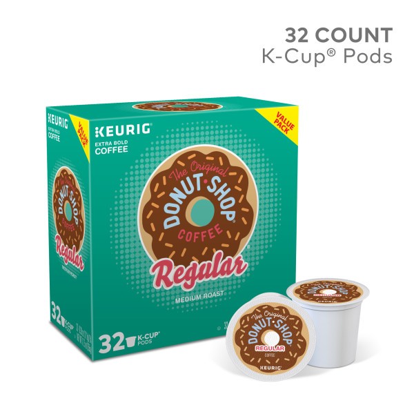 The Original Donut Shop Regular Keurig K-Cup Pods, Medium Roast Coffee, 32 Count