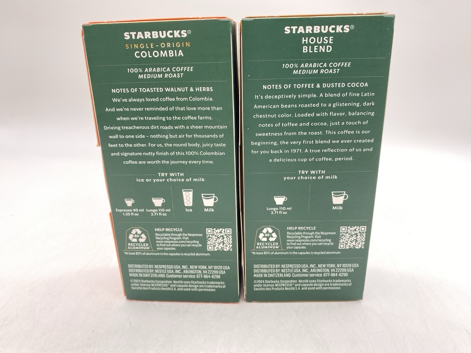 Starbucks Nespresso Coffee House Blend & Colombia 99 Count Total