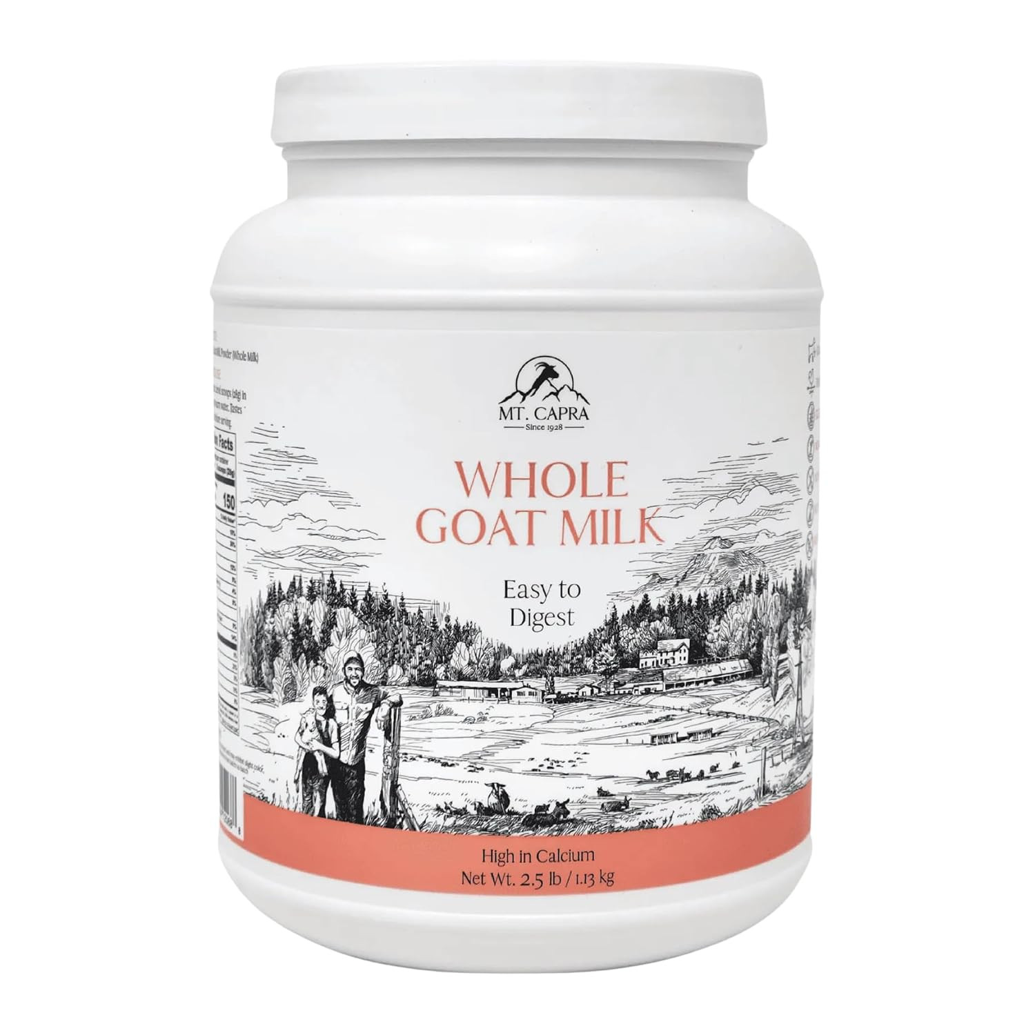 Mt. Capra Whole Goat Milk Grass-Fed Goats 40 Servings 2.5 Pounds EXP:03/27