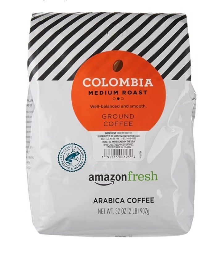 FAST FREE SHIPPING Delicious Colombia Ground Coffee Medium Roast 32 Oz Bag