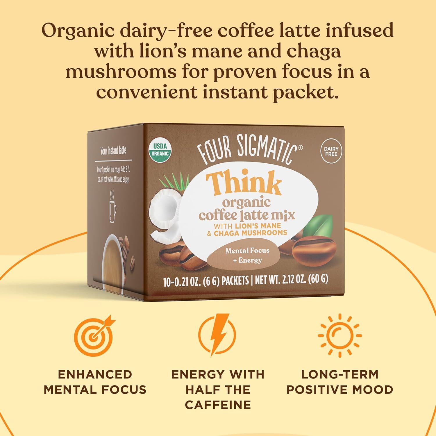 Four Sigmatic Coffee Latte Lions Mane 1 Each 10 ct