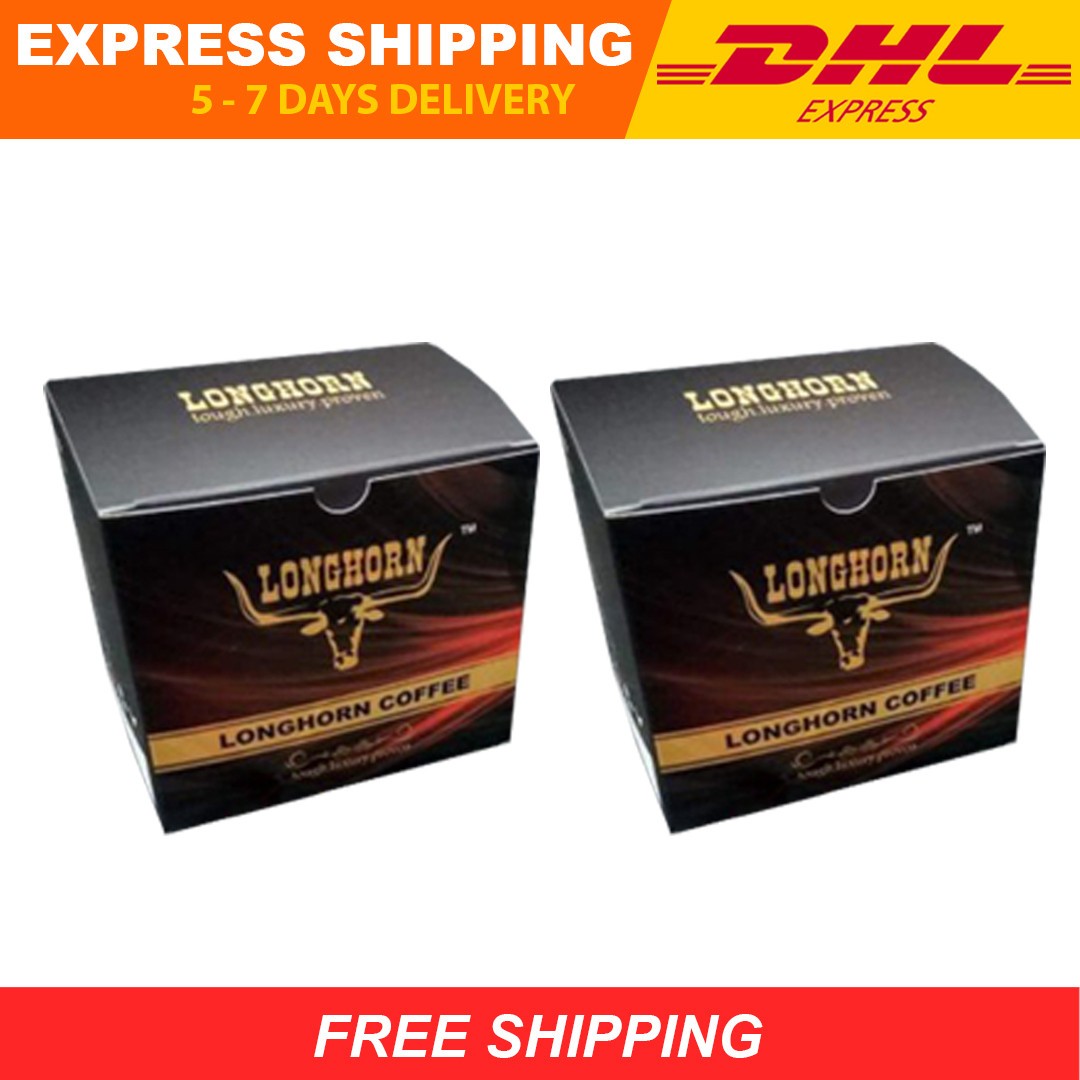 2X LongHorn Coffee For Men 10x25g Herbal Blend FREE EXPRESS SHIPPING