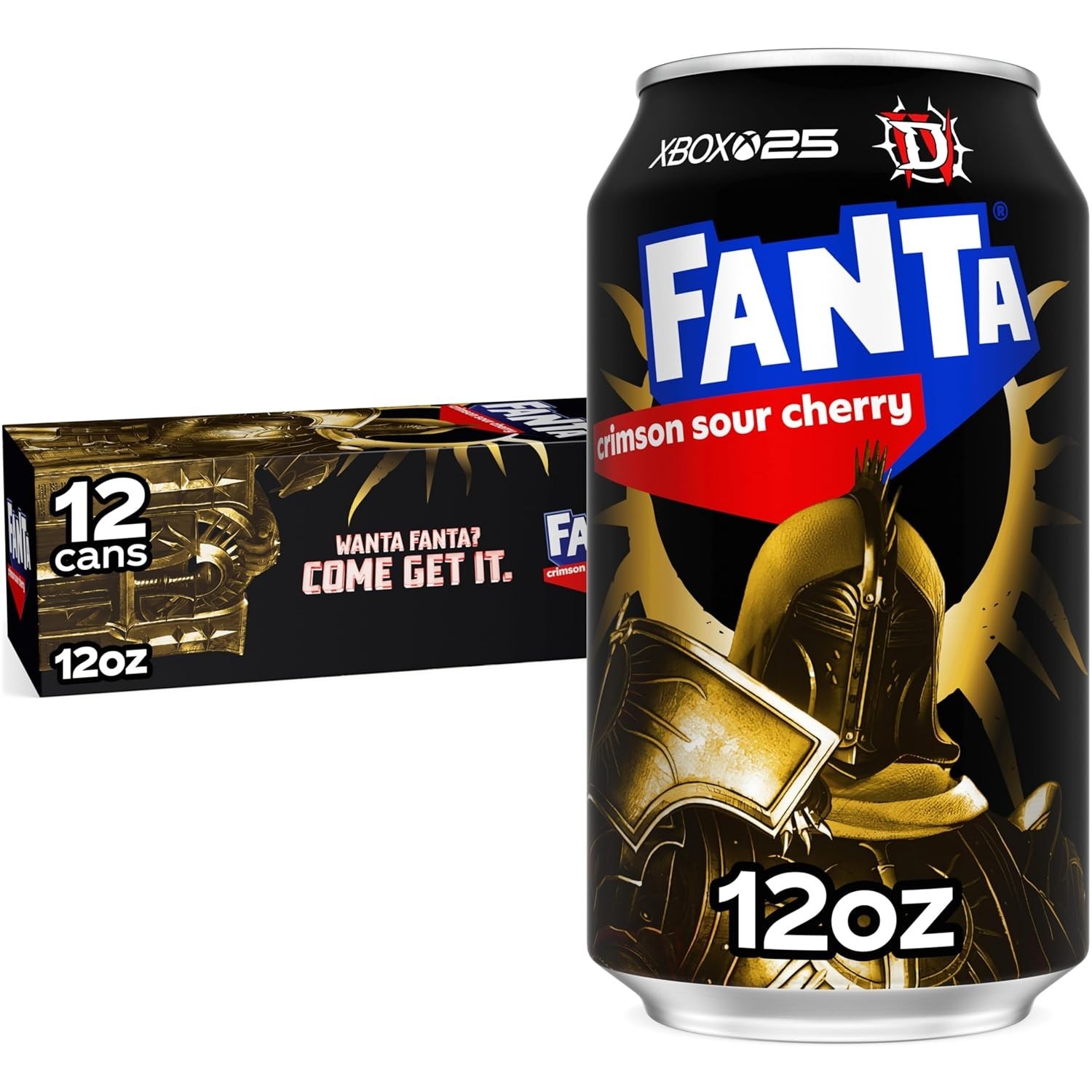 Fanta Crimson Sour Cherry, 12oz 12pk 12 Fl Oz (Pack of 12),