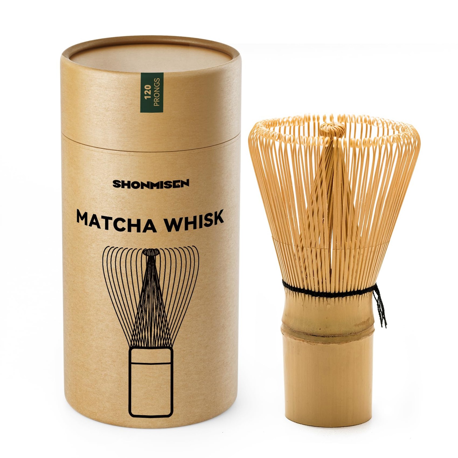 Bamboo Matcha Whisk 80/100/120 Prong, Traditional Japanese Chasen Matcha Stirrer