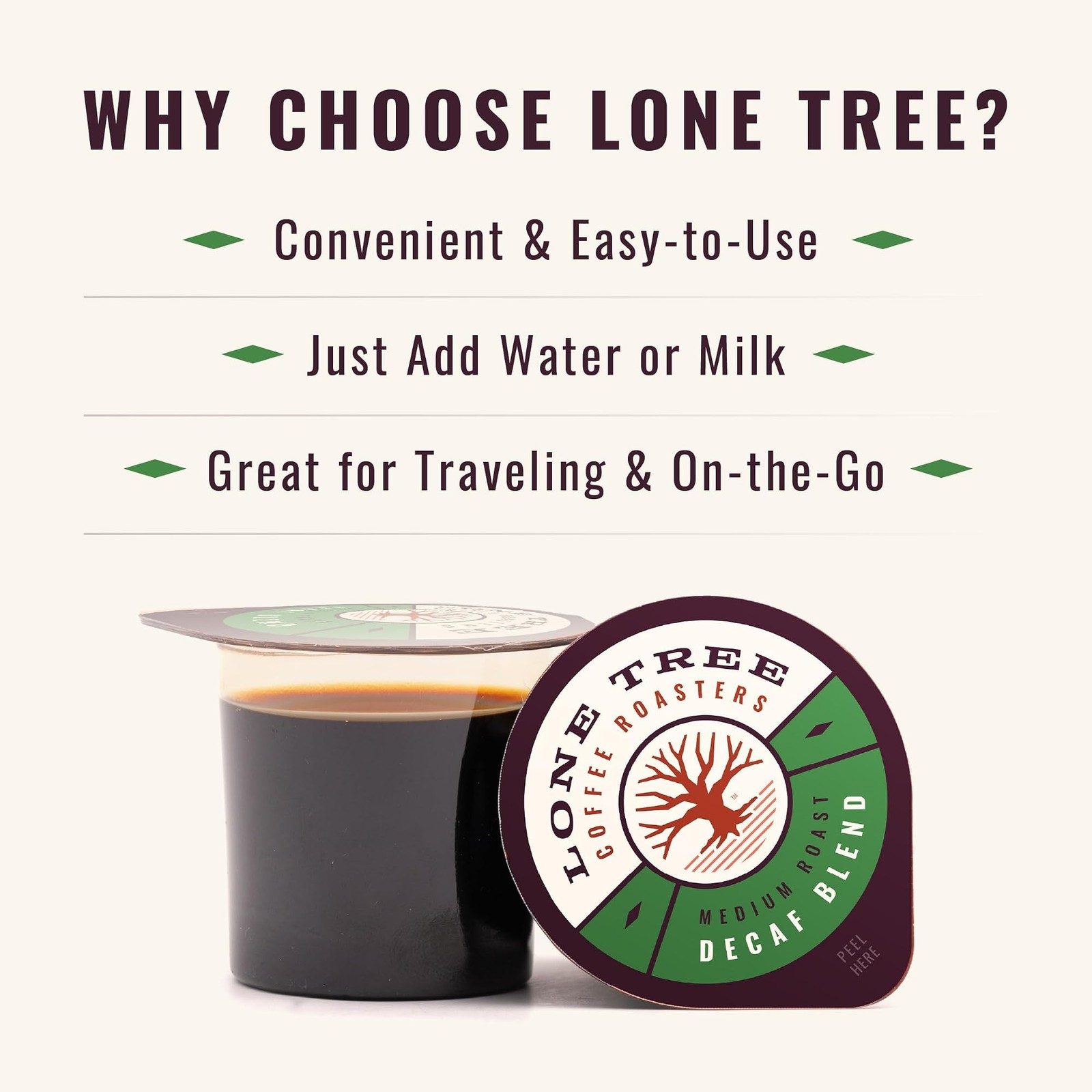 Lone Tree Single-Serve Coffee Pods – Premium 100% Arabica Liquid Concentrate …