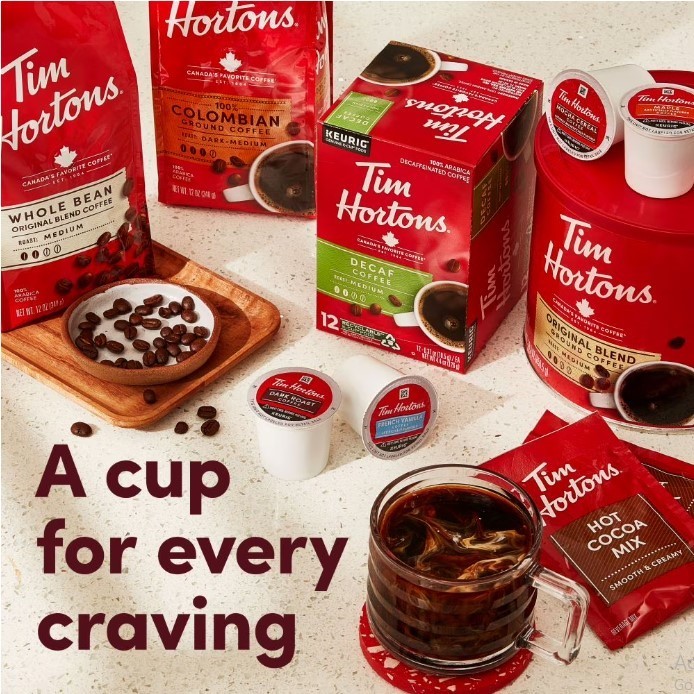 Tim Hortons Dark Roast Ground Coffee 100% Arabica Pack of 3