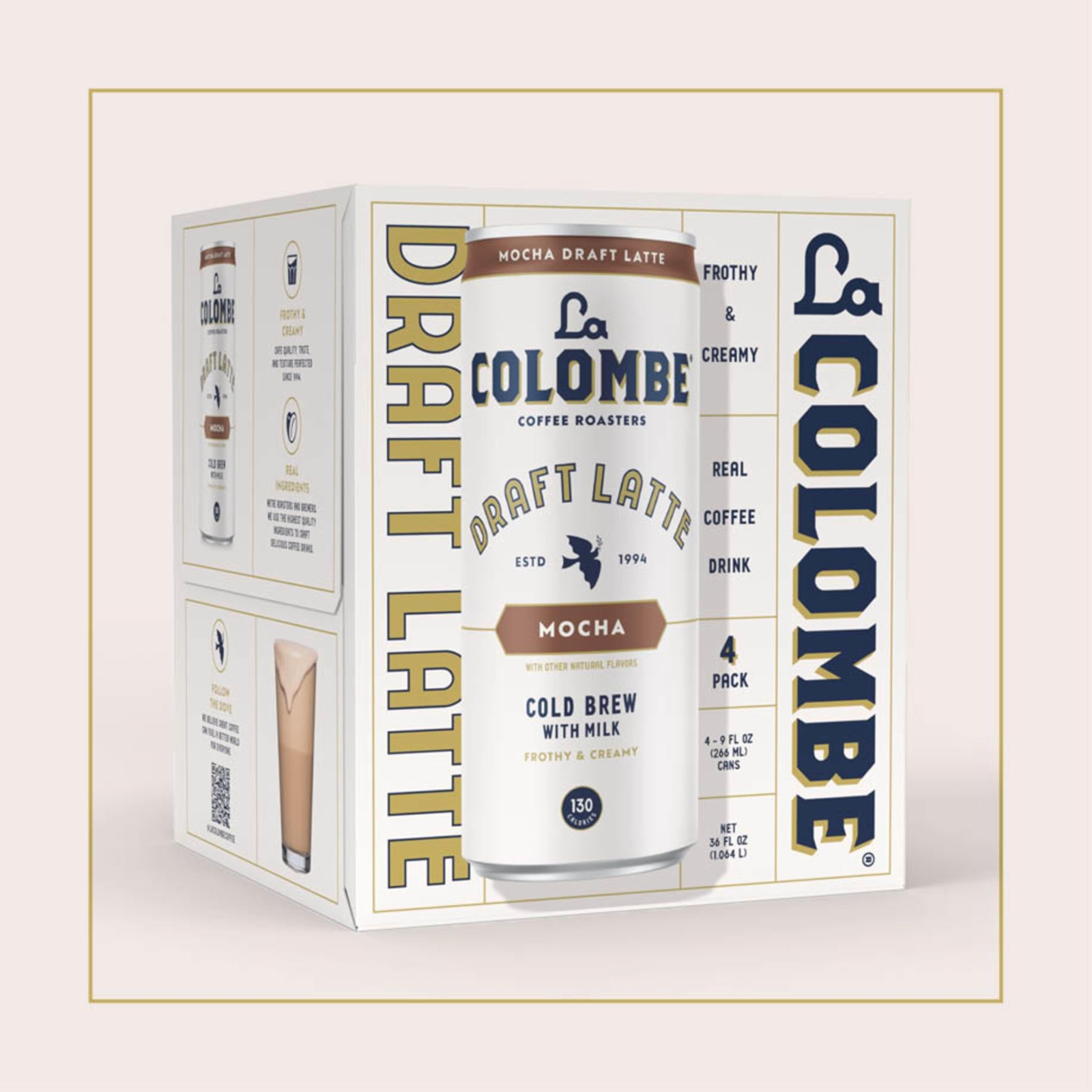 La Colombe Mocha Draft Latte – 9 Fluid Ounce 4 Count – Cold-Pressed Espresso …