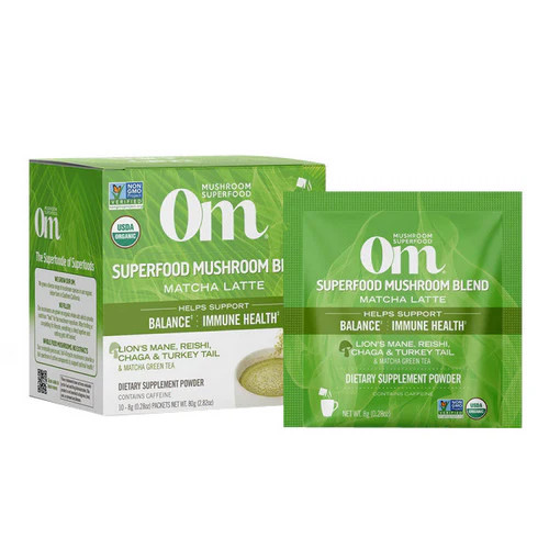 Mushroom Powder Matcha Latte Blend 2.8 Oz By Om Mushrooms