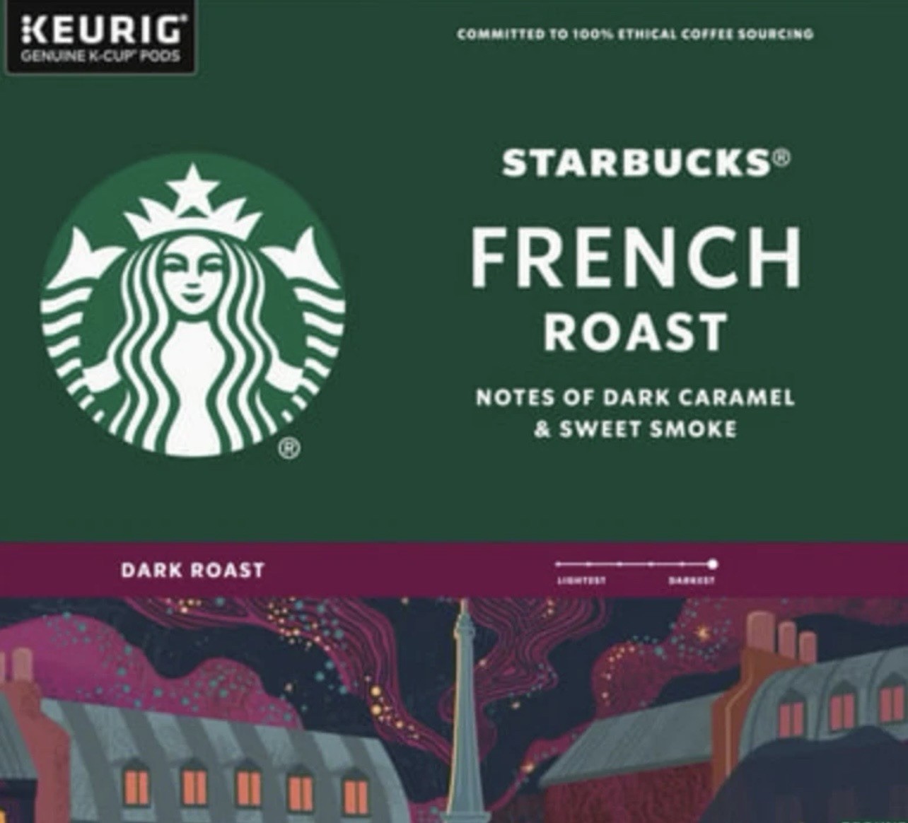 Starbucks Coffee 72 K-Cups French Roast, Dark Roast Coffee