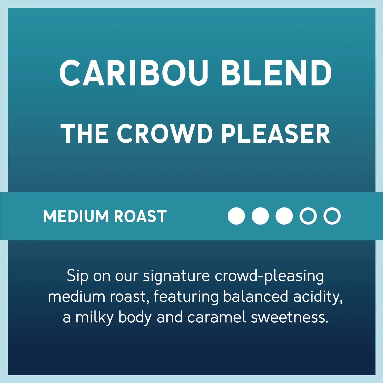 Caribou Coffee Decaf Caribou Blend Medium Roast Ground Coffee, Arabica 12 oz New