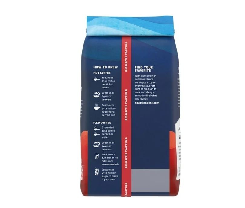 Seattle’s Best Coffee Post Alley Blend Dark Roast Ground Coffee 12oz (Pack of 3)