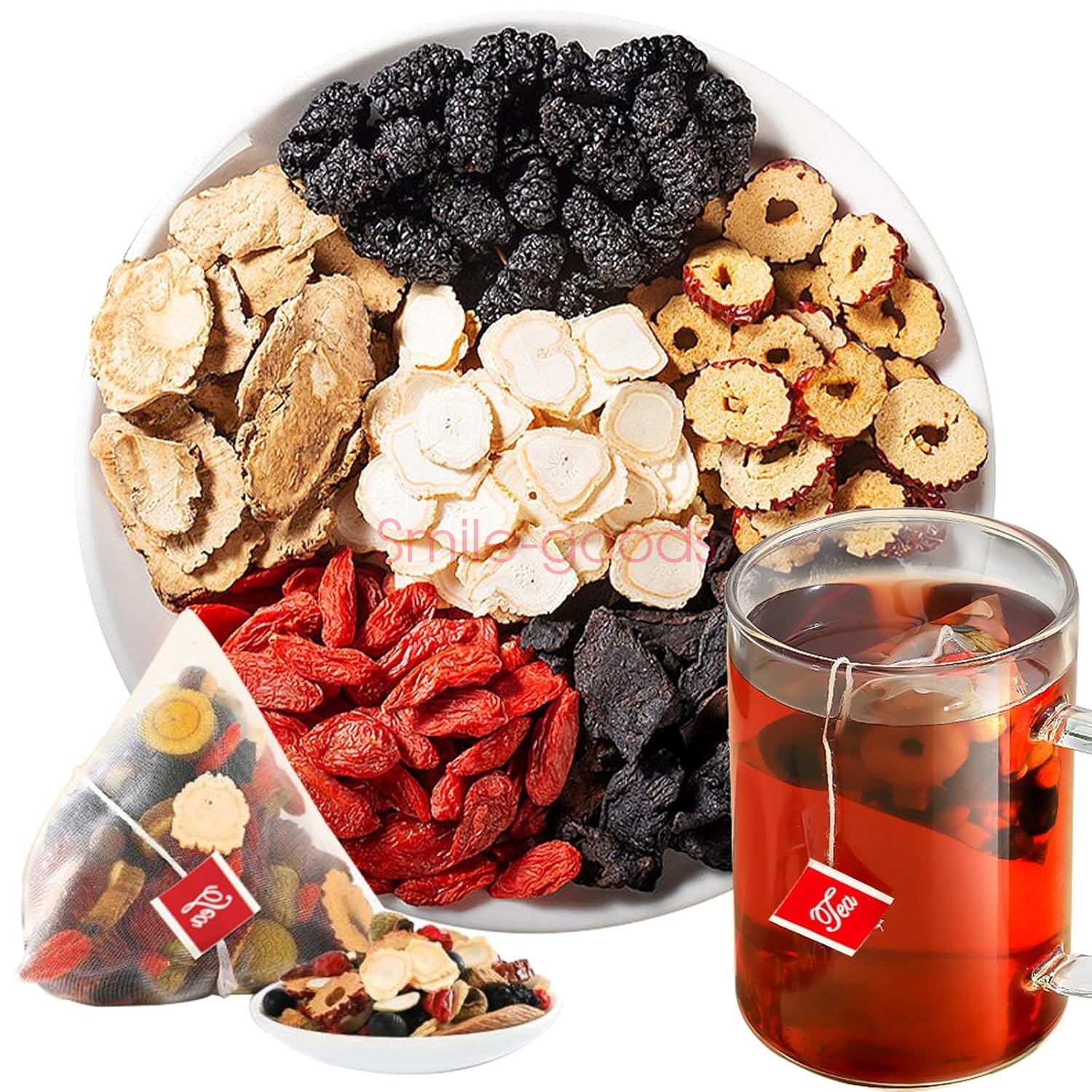 30pcs Ginseng six treasure tea Kidney tea liver tea red date kidney health