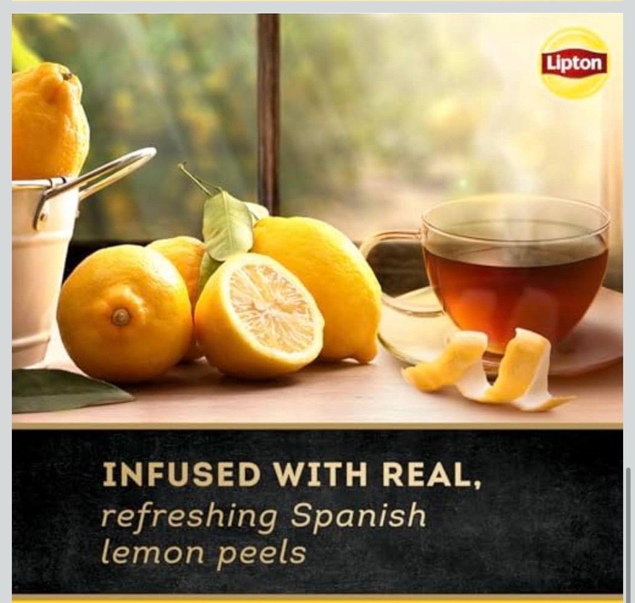 2 PK – Lipton Black Tea w/ 🍋 Lemon Peels – Pyramid Tea Bags / 40 Total Pyramid