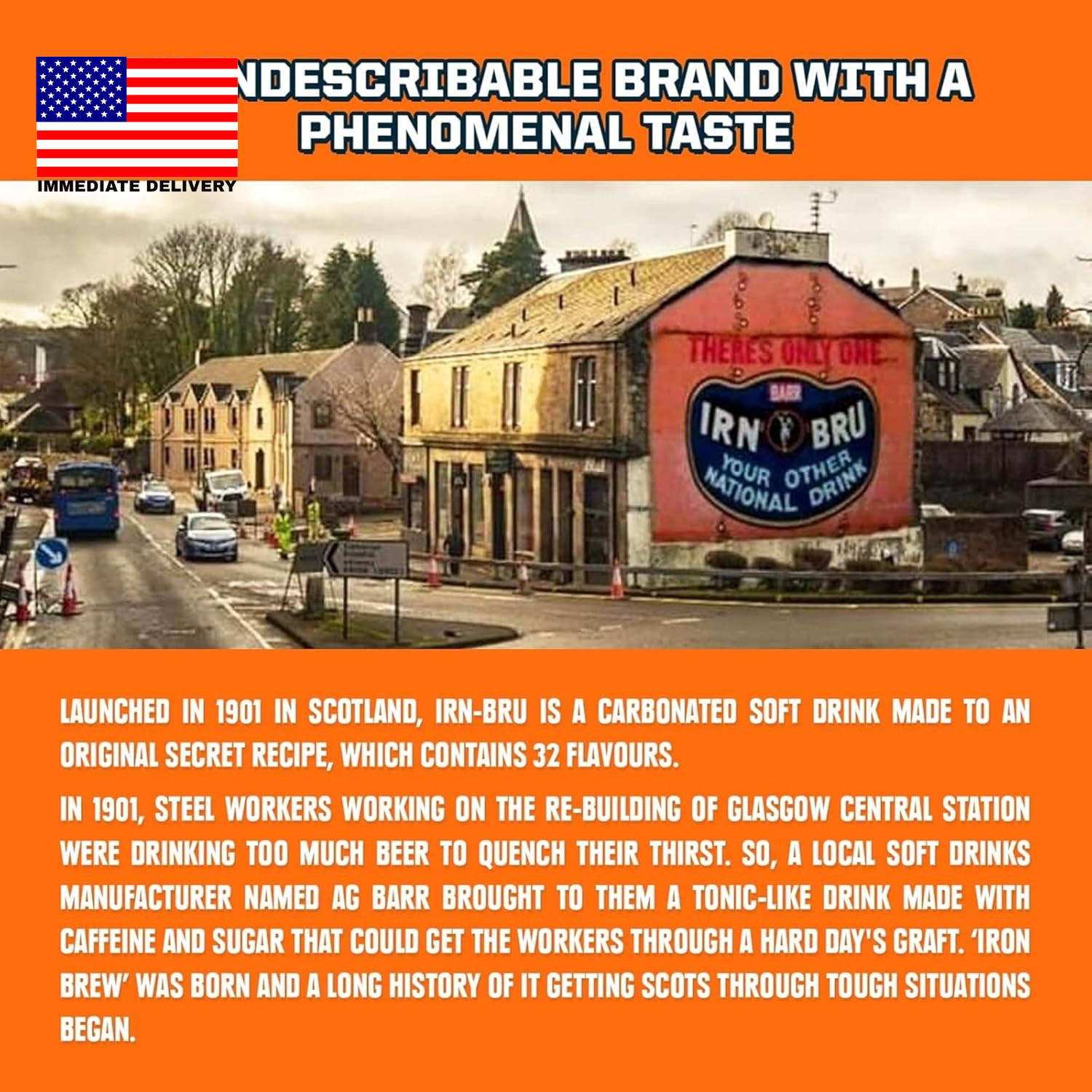 Original Scottish Sparkling Soda, Citrus Flavored Carbonated Drink – Sparkling F