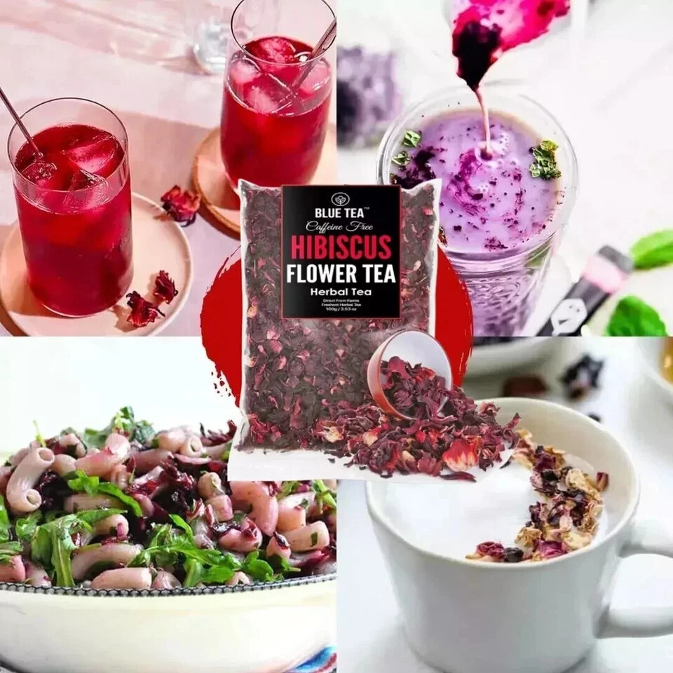 Dried Hibiscus Flowers Cut & Sifted, Flor de Jamaica, Hibiscus Tea Jamaica 100g