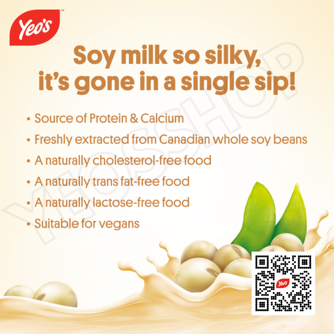 *NEW* Yeo’s Soy Milk – A Timeless Favorite for Generations, 300ml (24 Cans)