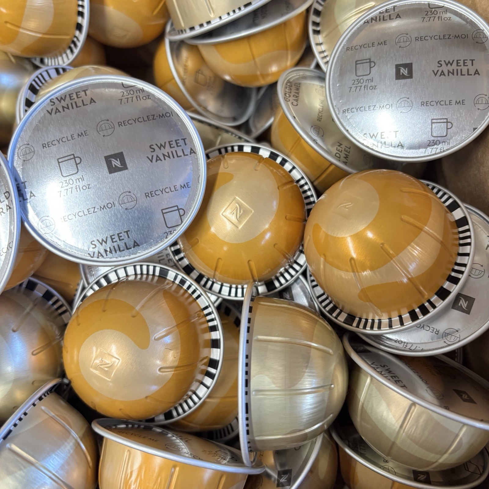 Nespresso Vertuo Sweet Vanilla + Golden Caramel (30ea) 60 ct, 7.77oz, LOOSE Pods