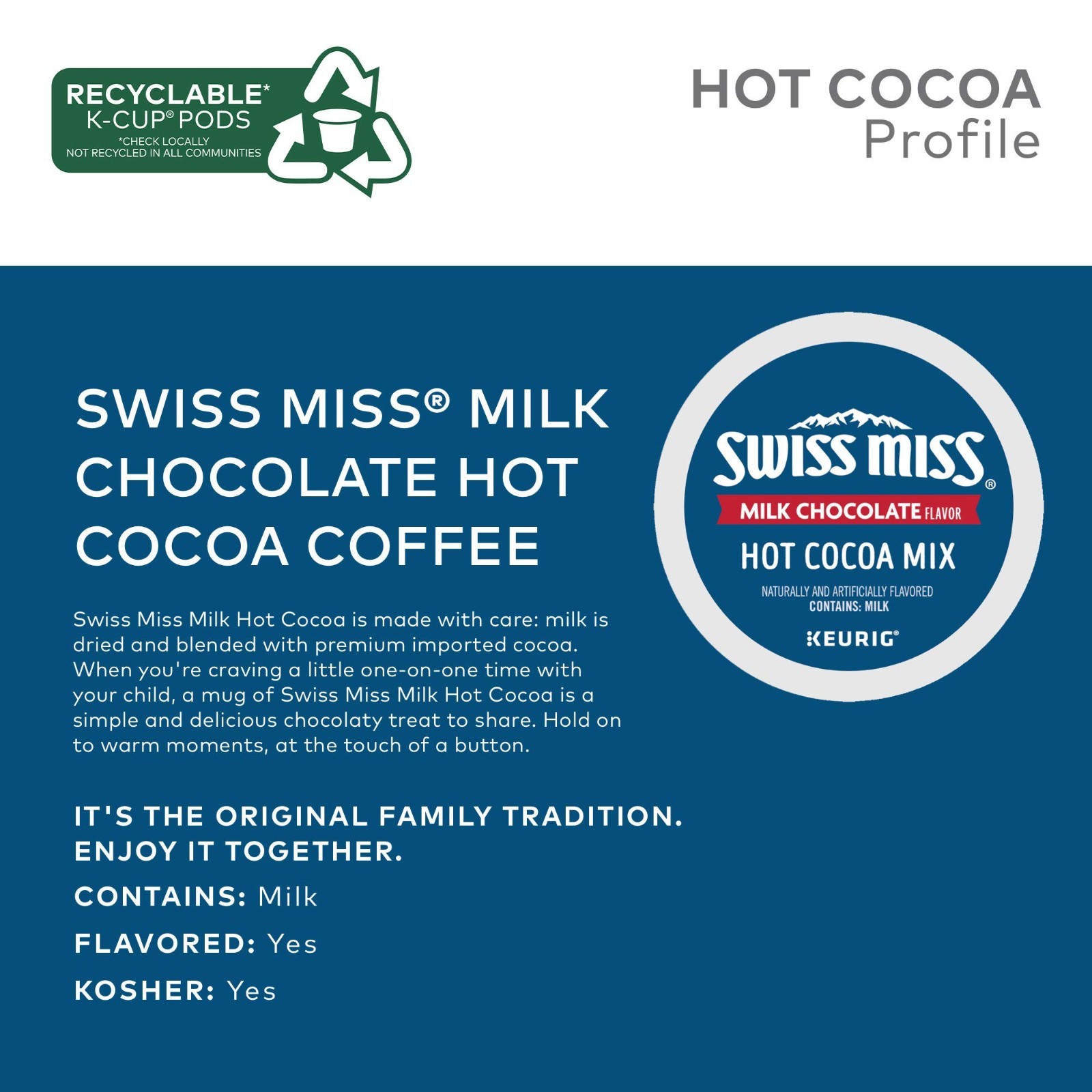 Rich Milk Chocolate Hot Cocoa K-Cup Pods for Keurig, 60 Count – Perfect for Cozy